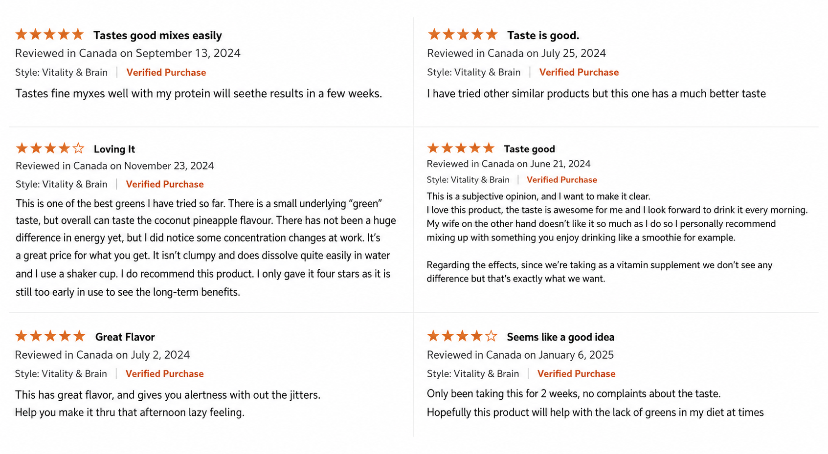 Amazon testimonails
