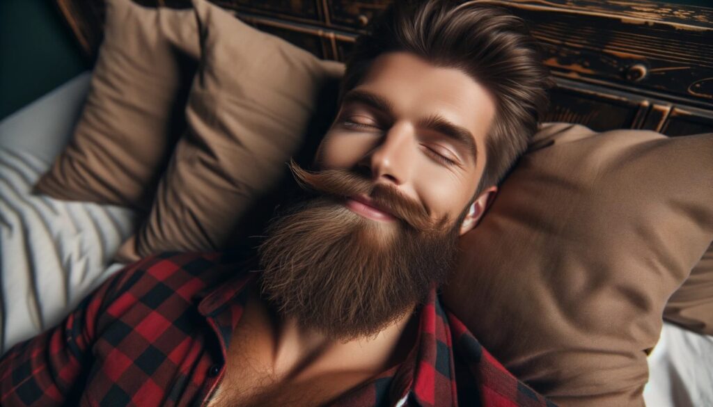 smiling man sleeping Man smiling and laying in bed
