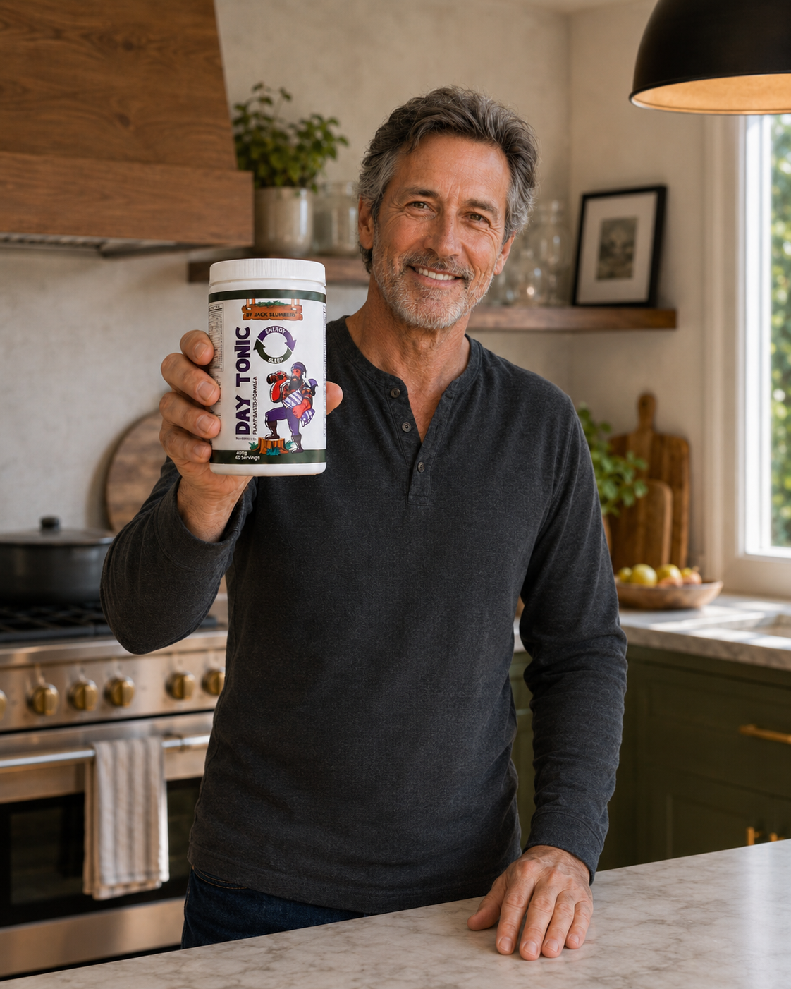 kitchen man holding day tonic